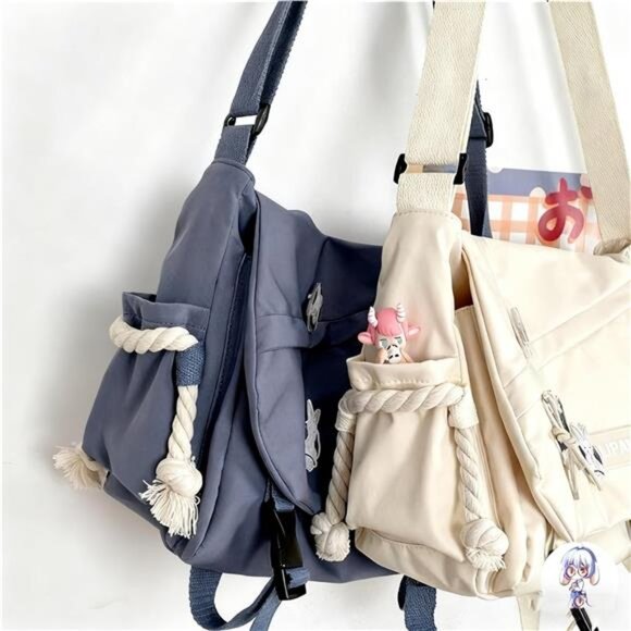 Cute Crossbody Bag Japanese Kawaii Messenger Bag Nylon Shoulder Bag for Women Me - Picture 5 of 7